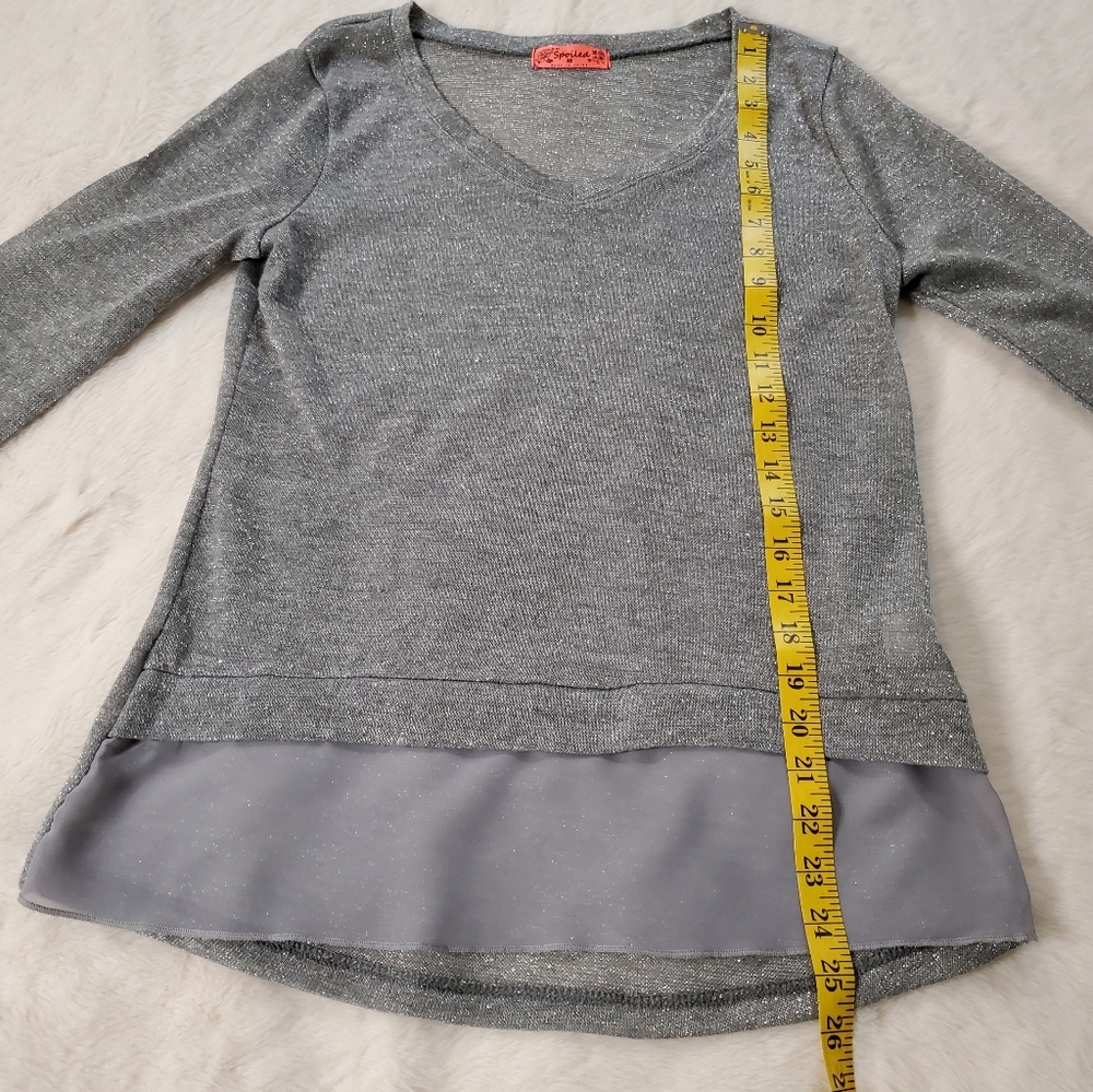 NWOT  Grey Lightweight Sweater - Picture 8 of 15